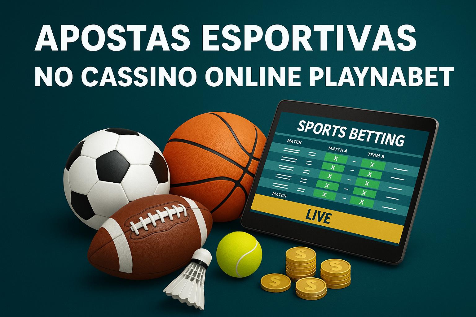 Apostas esportivas no cassino online PLAY NA BET
